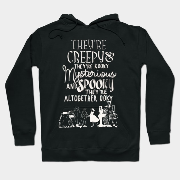 Addams Family Creepy Spooky Halloween Hoodie by Sheila’s Studio